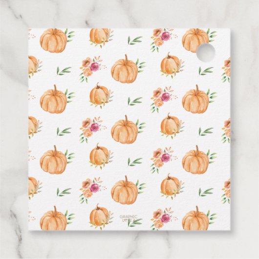 Little Pumpkin Baby Dusche Vielen Dank für Ihre Un Geschenkanhänger (Rückseite)