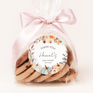 Little Pumpkin Baby Dusche Vielen Dank für Ihre Un Runder Aufkleber