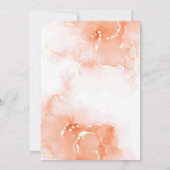 Little Pumpkin Baby Dusche Wasserfarben Orange Einladung (Rückseite)