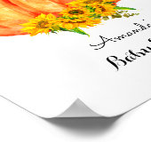 Little Pumpkin Baby Dusche Willkommen Poster (Ecke)