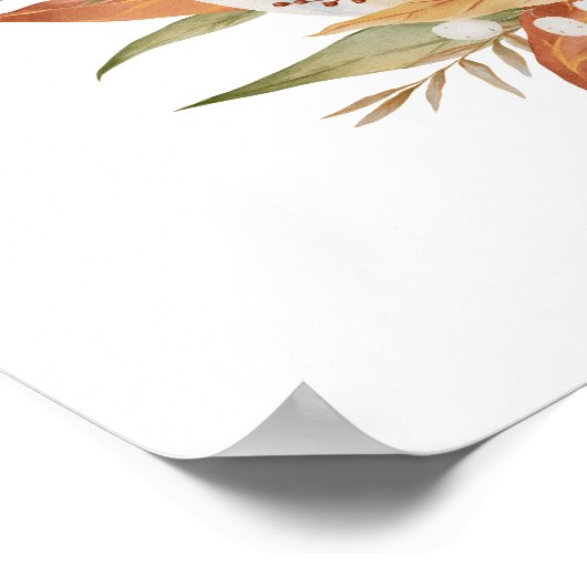 Little Pumpkin Baby Dusche Willkommenspender Poster (Ecke)