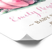 Little Pumpkin Baby Duschzeichen - Pink Poster (Ecke)