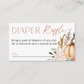Little Pumpkin Baby Duwer Diaper Raffle Begleitkarte (Vorderseite)