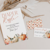 Little Pumpkin Baby Duwer Diaper Raffle Begleitkarte