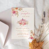 Little Pumpkin Baby Duwer Pink Girl Einladung