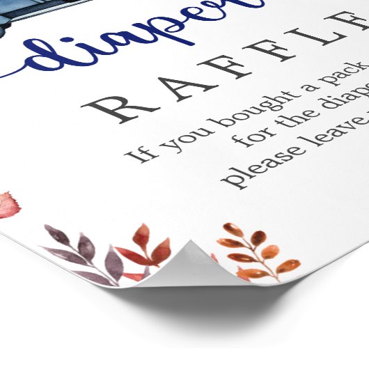 Little Pumpkin Baby Duwer Winkler Raffle Sign Poster (Ecke)