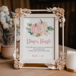 Little Pumpkin Baby Duwer Winkler Raffle Sign Poster