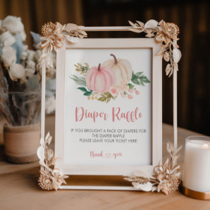 Little Pumpkin Baby Duwer Winkler Raffle Sign Poster