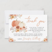 Little Pumpkin Baby Girl Dusche Danke Karte (Vorderseite)