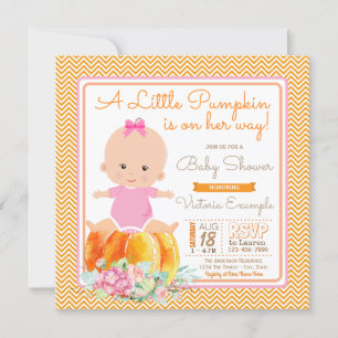 Little Pumpkin Baby Girl Dusche Einladung