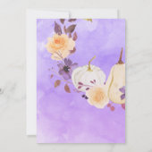 Little Pumpkin Baby Girl Dusche Lila Einladung (Rückseite)