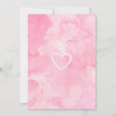 Little Pumpkin Baby Girl Shower Coquette Heart Bow Einladung (Rückseite)