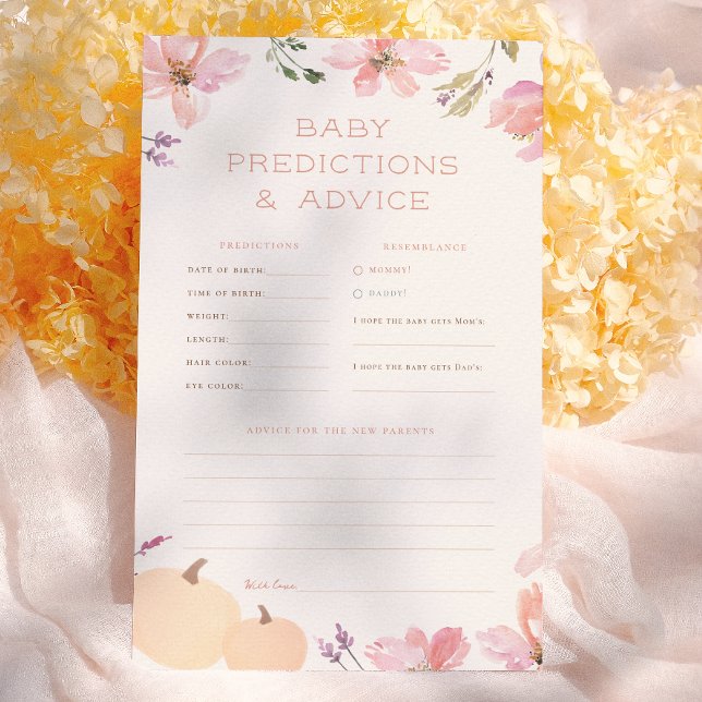 Little Pumpkin Baby Predictions & Advice Game (Von Creator hochgeladen)