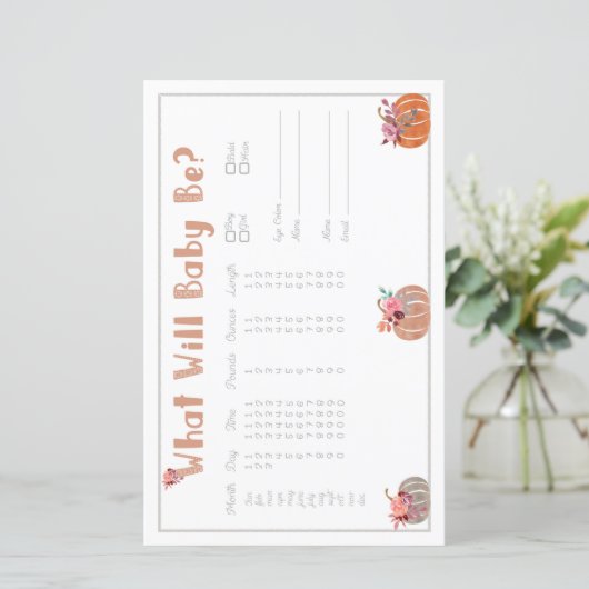 Little Pumpkin Baby Predictor (Stehend Vorderseite)