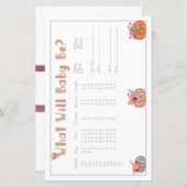 Little Pumpkin Baby Predictor (Vorne/Hinten)