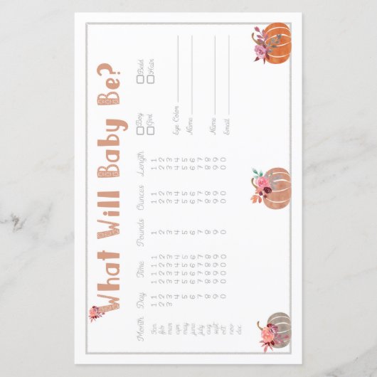 Little Pumpkin Baby Predictor (Vorderseite)