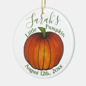 Little Pumpkin Baby Shooting Herbst Herbst Keramik Ornament (Links)