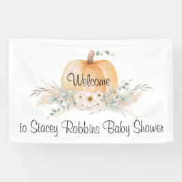 Little Pumpkin Baby Shower Banner