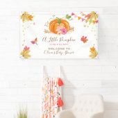 Little Pumpkin Baby Shower Banner Herbstmädchen (Insitu)