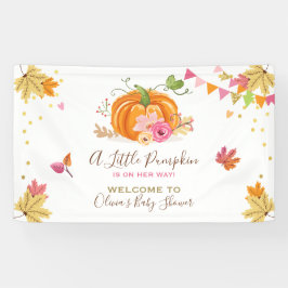 Little Pumpkin Baby Shower Banner Herbstmädchen