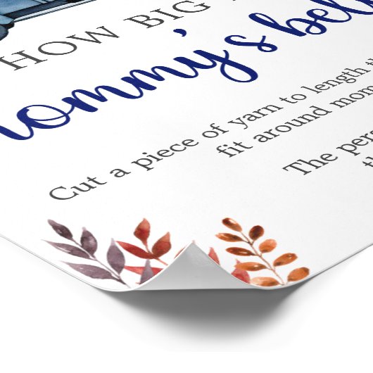 Little Pumpkin Baby Shower Bly Game Sign Poster (Ecke)