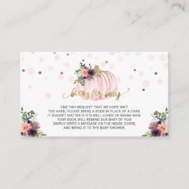 Little Pumpkin Baby Shower Books for Baby Begleitkarte