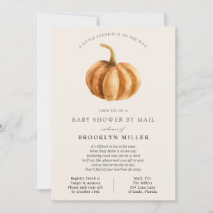 Little Pumpkin Baby Shower by Mail Einladung