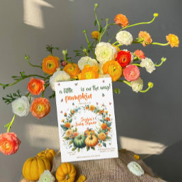 Little Pumpkin Baby Shower Einladung Autumn Floral