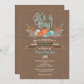 Little Pumpkin Baby Shower Einladung für Junge (Vorne/Hinten)