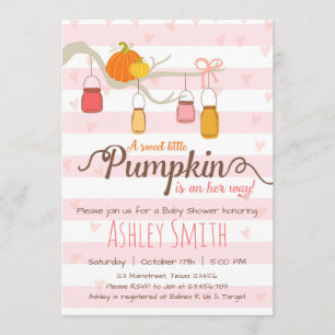 Little Pumpkin Baby Shower Einladung Mason Jars