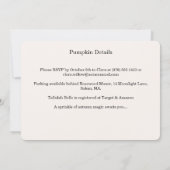 Little Pumpkin Baby Shower Einladung - Pink Bow (Rückseite)