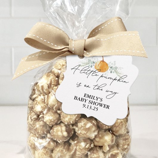 Little Pumpkin Baby Shower Fall Bloral Neutral Geschenkanhänger