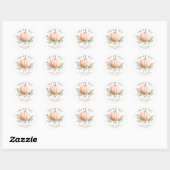 Little Pumpkin Baby Shower Favor Sticker - Orange (Blatt)