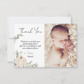 Little Pumpkin Baby Shower Foto Dankeskarte (Vorderseite)