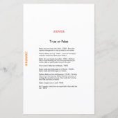 Little Pumpkin Baby Shower Game PRINTED (Rückseite)