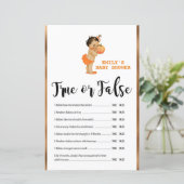 Little Pumpkin Baby Shower Game PRINTED (Stehend Vorderseite)