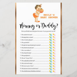 Little Pumpkin Baby Shower Game PRINTED