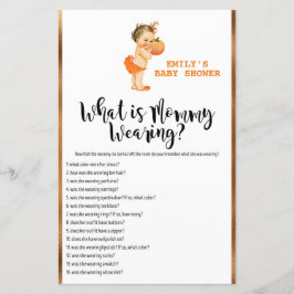 Little Pumpkin Baby Shower Game PRINTED