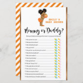 Little Pumpkin Baby Shower Game PRINTED (Vorne/Hinten)