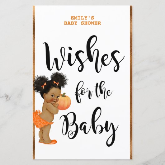 Little Pumpkin Baby Shower Game PRINTED (Vorderseite)