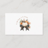 Little Pumpkin Baby Shower Geschenk Registrierung  Begleitkarte (Rückseite)