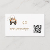 Little Pumpkin Baby Shower Geschenk Registrierung  Begleitkarte (Vorderseite)