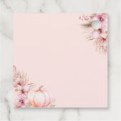 Little Pumpkin Baby Shower Girl Pink Herbst Herbst Geschenkanhänger (Rückseite)