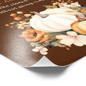 Little Pumpkin Baby Shower Guessing Game Sign Fotodruck (Ecke)