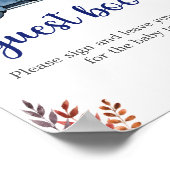 Little Pumpkin Baby Shower Guest Book Sign Poster (Ecke)