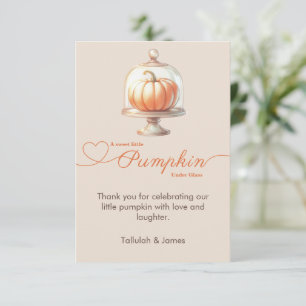 Little Pumpkin Baby Shower – Herbst Chic Dankeskarte