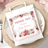 Little Pumpkin Baby Shower Marsala Pink Gefältelta Geschenktütchen