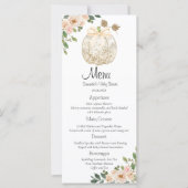 Little Pumpkin Baby Shower Menu Card (Vorderseite)