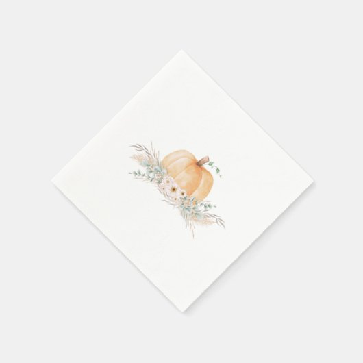 Little Pumpkin Baby Shower Napkins Serviette (Ecke)