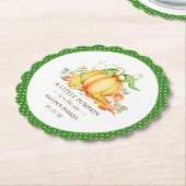 Little Pumpkin Baby Shower Paper Plate Untersetzer (angewinkelt)